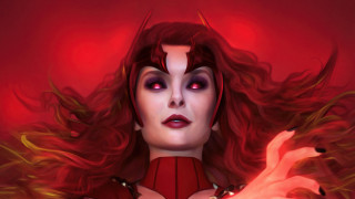 Red haired red eyed magic - red eye free wallpaper