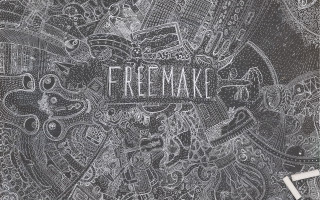 Freemake black white drawing background - it in front free wallpaper