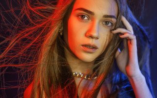 Woman longhair serious portrait elina - her ear free wallpaper for desktop