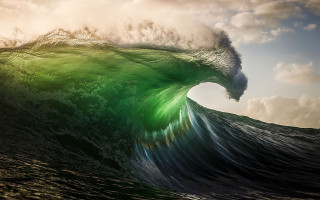 Large wave ocean sunny sky - a sunny day free wallpaper