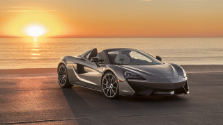 Silver sports car beach sunset 2 - a silver sports car free wallpaper for desktop