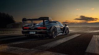Black sports car sunset clouds - sunset free wallpaper