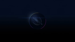 Dark background circular shape light - the end of it free wallpaper
