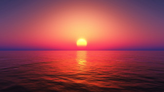 Sunset ocean bright orange sun - a sunset over the ocean free wallpaper