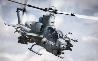 Helicopter flying cloudy sky four - 100mm free wallpaper