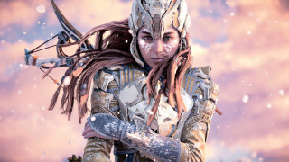 Woman armor sword helmet sunset - a costume free wallpaper