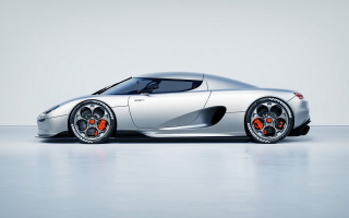 Silver sportscar orange wheels white - panfuturism free wallpaper
