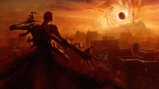 Futuristic city woman blackhole bastien - bastien l. deharme free wallpaper