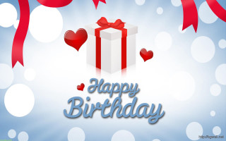 Birthday card gift box hearts - a birthday card free wallpaper