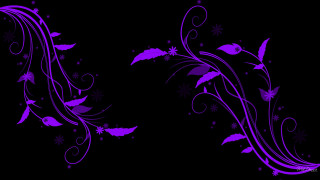 Purple flower vine design black - a silk screen free wallpaper