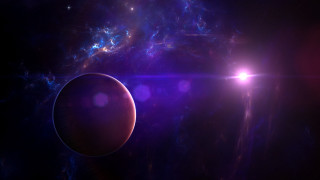 Space light distant planet moon - a distant object in the foreground free wallpaper
