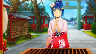 Woman redbag architecture blush bluehair - a red bag free wallpaper