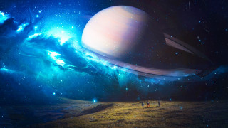 Sky stars planet moon astronaut - a large object in the sky free wallpaper