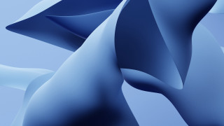 Blue abstract curved raytraced shiny - a blue abstract background free wallpaper