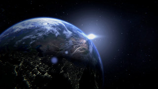 Earth space star astronaut matte - a bright star in the background free wallpaper