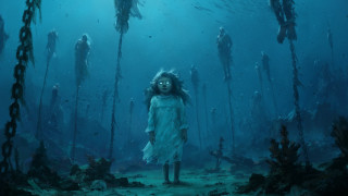 Girl white dress kelphasia fish - fish free wallpaper