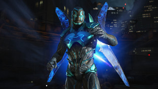 Futuristic man suit sword glowing - his hand in free wallpaper