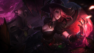 Witch woman glowing wand purple - art free wallpaper