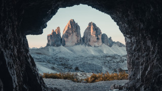 Mountain range cave view forest - a view free wallpaper