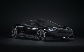 Black sports car spotlight hood - the side of its free wallpaper
