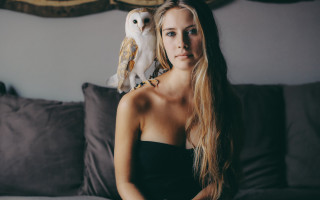Woman owl couch serious blonde - a couch holding free wallpaper