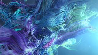 Blue purple wave glow light - wave free wallpaper