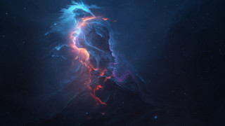 Sky aurora space fireworks moon - object free wallpaper