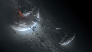 Space station planet moon star - a space station free wallpaper