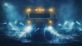 Woman truck fog night cinematic - serial free wallpaper