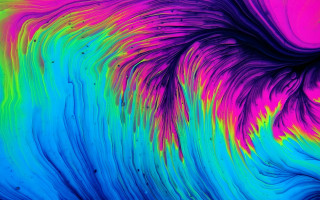Colorful vibrant swirl center dots - black dot free wallpaper