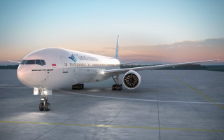 White airplane sunset tarmac sky - top of an airport tarmac free wallpaper