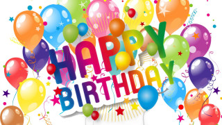 Birthday card balloons confetti happy - the word happy birthday free wallpaper
