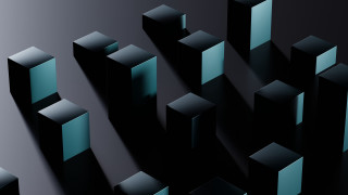 Black cubes geometric 3d abstract - geometric abstract art free wallpaper