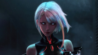 Blonde woman black outfit gun - a black outfit holding free wallpaper