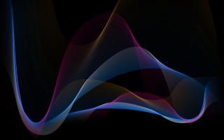 Black background blue pink wave - wave free wallpaper