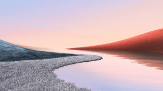 Mountain water sunset pink blue - a pink sky free wallpaper