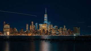 City skyline night empire building 4 - dennis ashbaugh free wallpaper for desktop