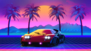 Car virtual landscape palm mountains - palm tree and mountains free wallpaper