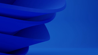 Blue curved abstract 3d render - cinema 4 d free wallpaper