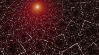 Red light fractals moon night - a red light in the middle free wallpaper