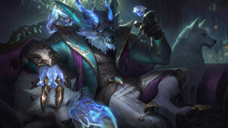 Fan kuan league wolf glowing - a character free wallpaper
