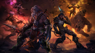 Demonic battle embers fire sunset - bayard wu free wallpaper