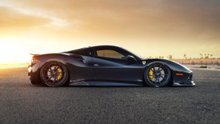 Black sports car sunset military - the sun behind free wallpaper