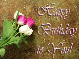 Happy birthday card flowers table - a happy birthday free wallpaper