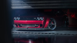 Red car garage lights black 2 - sinister free wallpaper