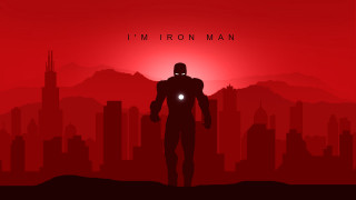 Heroic man red sky city - heroic free wallpaper