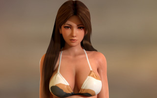 Woman bikini long hair black - unreal free wallpaper