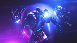 Futuristic robot glowing arm purple - arm free wallpaper