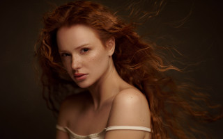 Elina karimova red hair wind - the wind free wallpaper