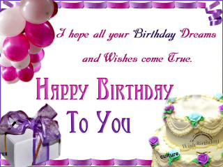 Birthday card cake balloons gift - a cake and balloons free wallpaper